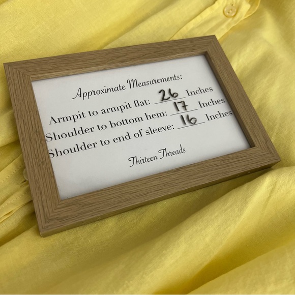 Young Fabulous & Broke Linen Blend Yellow Twist Front Shirt - Picture 7 of 7